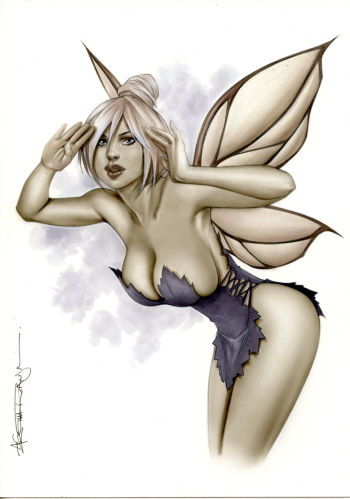 Image of 8,5X11" TINKERBELL  PINUP ARTWORK by ALEX MIRANDA 