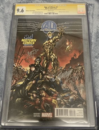 Image of AGE OF ULTRON #1 CGC 9.6 SS SIGNED J SCOTT CAMPBELL MIDTOWN VARIANT AVENGERS