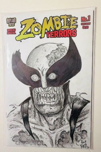 Image of Marvel Zombies Wolverine ORIGINAL SKETCH ART by Frank Forte