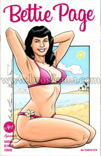 Image of BETTIE PAGE Sketch Cover by the Fraim Bros.!