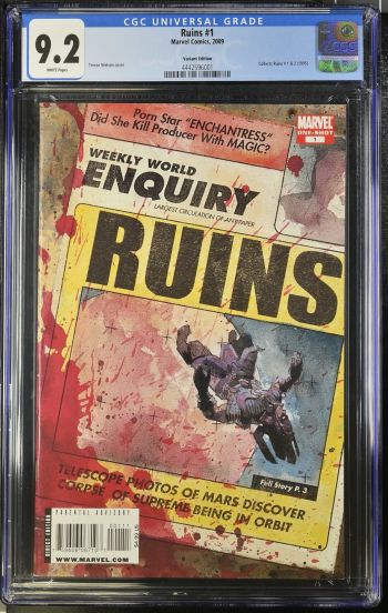 Image of Ruins #1 Variant Edition CGC 9.2