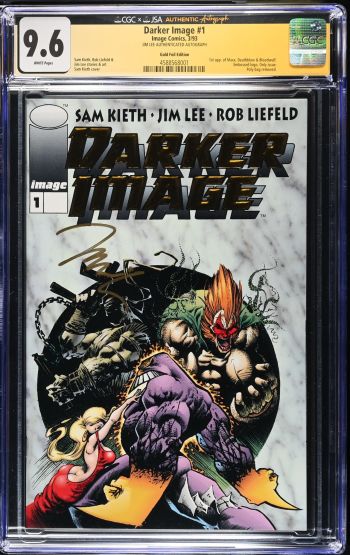 Image of Darker Image #1 Gold Foil Edition CGC 9.6 Signed by Jim Lee