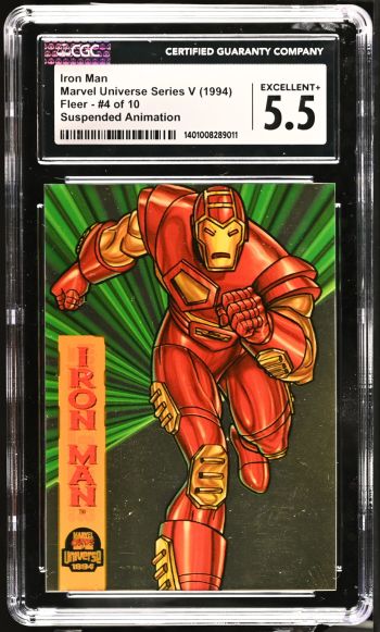 Image of Iron Man #4 of 10 | Marvel Universe Series V | Suspended Animation | CGC 5.5