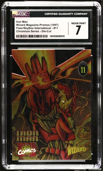 Image of Iron Man #11 | Wizard Magazine Promos | Chromium Series, Die-Cut | CGC 7