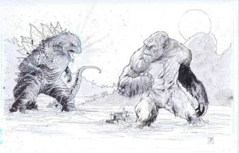 Image of King Kong vs Godzilla Commission by Justin Mason