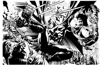 Image of Flashpoint Batman Commission, 11 x 17 inked, 2023