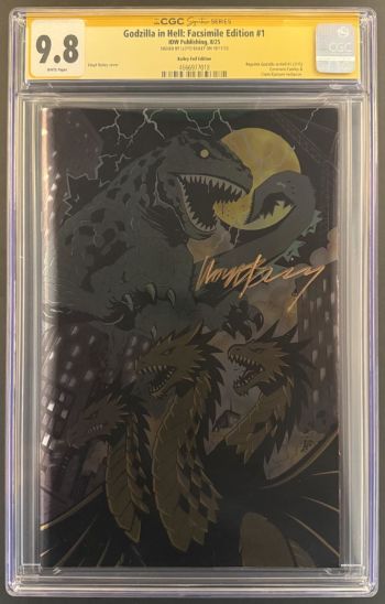 Image of GODZILLA IN HELL FACSIMILE EDITION #1 CGC 9.8 SS SIGNED LLOYD BAILEY VIRGIN FOIL