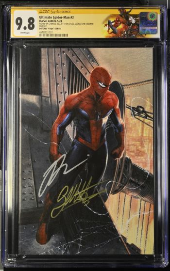 Image of Ultimate Spider-Man #3 CGC 9.8 Signed by Gabriele Dell'Otto & Jonathan Hickman