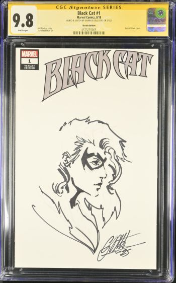 Image of Black Cat #1 CGC 9.8 Signed & Sketched by Gabriele Dell'Otto