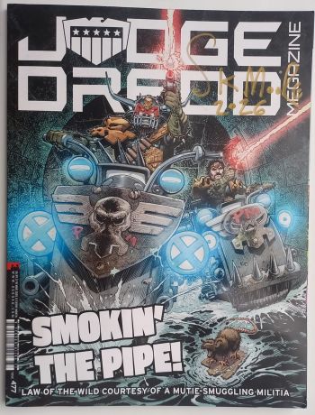 Image of Judge Dredd Megazine 477 Signed by S K Moore