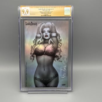 Image of Lady Death in Lingerie #1 CGC 9.9 Signed by Nathan Szerdy