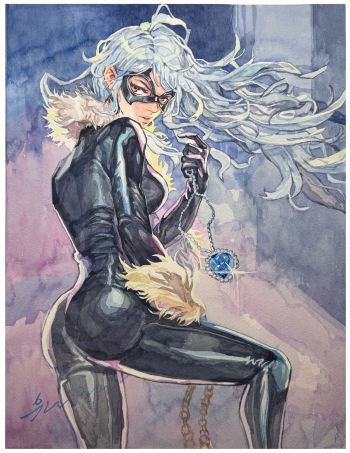 Image of Black Cat_Marvel Snap _Original Art _Original Art