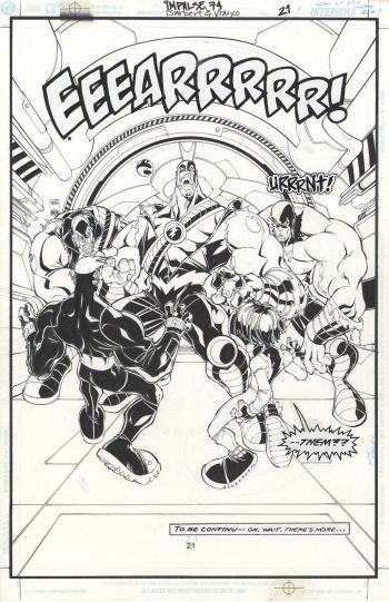Image of Impulse #74, page 21 Original Splash Page by Carlo Barberi and Juan Vlasco