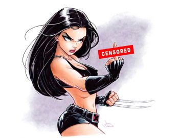 Image of Original X-23 (Laura Kinney) inspired Commission by Jack Gray 8.5x11