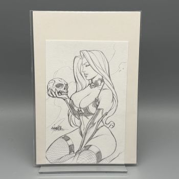 Image of Lady Death Sketch Signed by Jose Varese