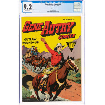 Image of Gene Autry Comics #6 CGC 9.2 (1943)