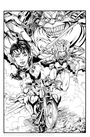 Image of Drawing Commission Up to Six characters Full background by Dean Juliette