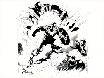 Image of Captain America Battlefield Pinup by Chris Conidis