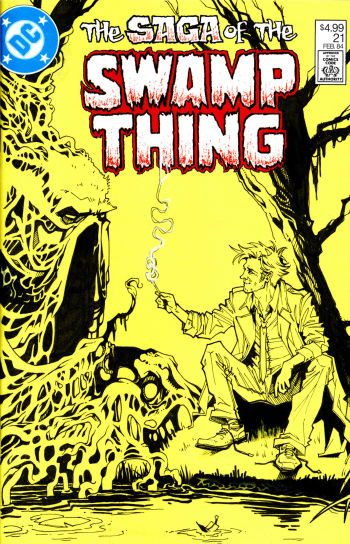Image of Original sketch cover (Saga of Swamp Thing #21, reprint)