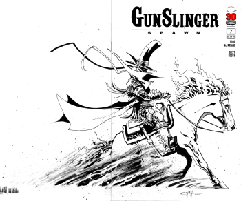 Image of Original wraparound sketch cover (Gunslinger Spawn #7)