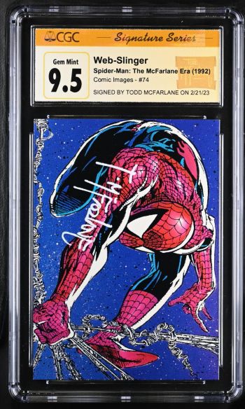 Image of Web-Slinger #74 CGC 9.5 Signed by Todd Mcfarlane