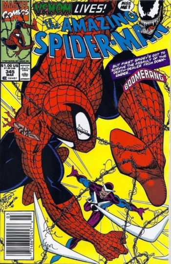 Image of The Amazing Spider-Man #345 Newsstand Edition (1991) NM- 9.2