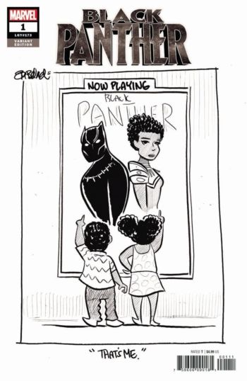 Image of Black Panther #1 Beland Sketch Cover (2018) NM+ 9.6