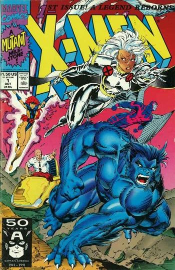 Image of X-Men #1 Storm and Beast Cover (1991) NM- 9.2 Copy 2