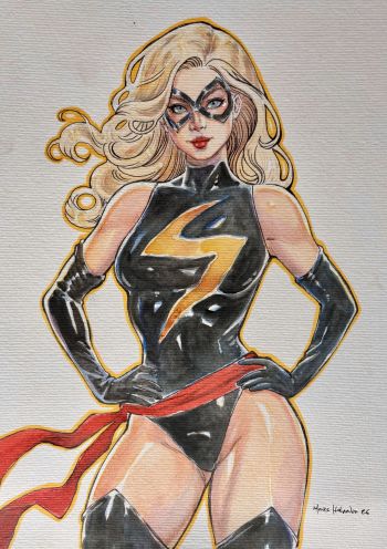 Image of Ms. Marvel Pin Up 9x12