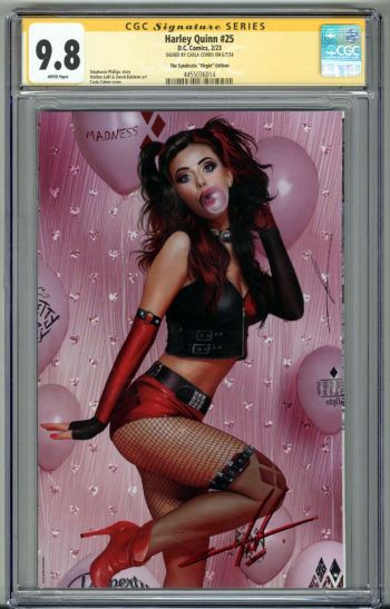 Image of HARLEY QUINN #25 CGC 9.8 SS SIGNED CARLA COHEN VIRGIN VARIANT LE 400 POP 12 RARE