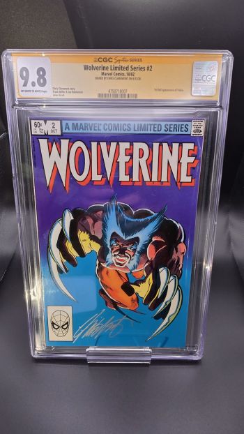 Image of 9.8 CGC Wolverine #2 Signature Series signed by Chris Claremont with White Pages