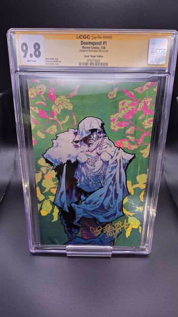Image of DOOMQUEST #1 ROSE BESCH 1:100 VIRGIN CGC 9.8 SIGNATURE SERIES 💎 POP 2 RARE!