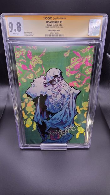 Image of DOOMQUEST #1 ROSE BESCH 1:100 VIRGIN CGC 9.8 SIGNATURE SERIES 💎 POP 2 RARE!