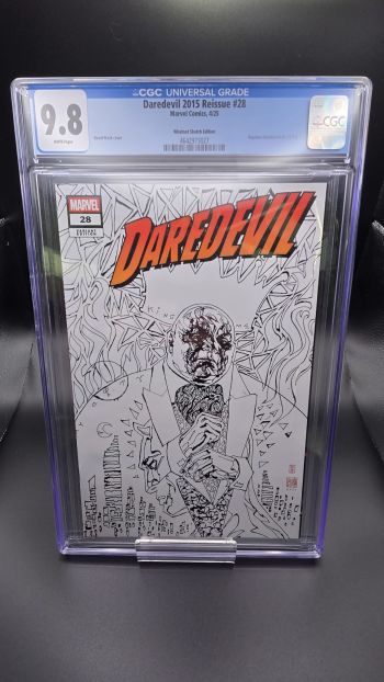 Image of Daredevil 2015 Reissue #28 CGC 9.8 Whatnot Sketch 🦄  1-OF-1 ONLY 5 PRINTED! ONLY UNIVERSAL LABEL IN EXISTENCE!
