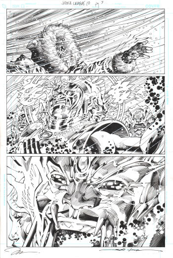 Image of Justice League #10 Page 3 ~ Jim Lee pencils, Scott Williams Inks ~ Original Art