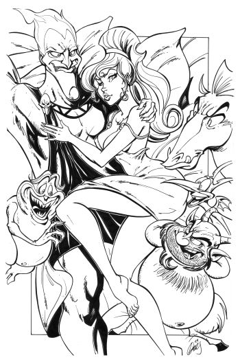 Image of Megara original art by Fers, The Fango Master