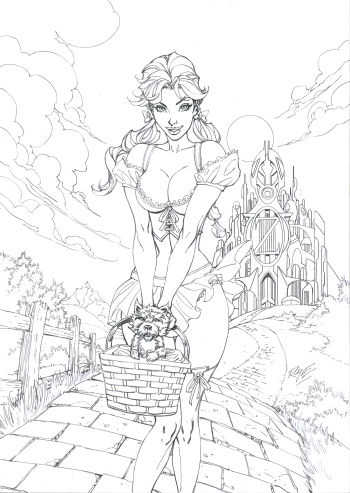 Image of Zenescope Grimm Fairy Tales #98 Dorothy Original Pencil Art A3