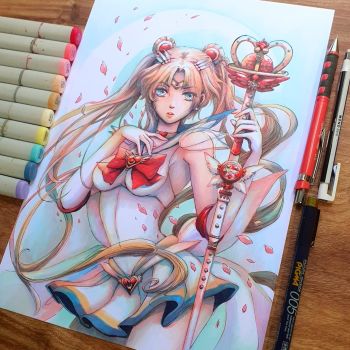 Image of Sailor Moon Color Sketch by Rachta Lin