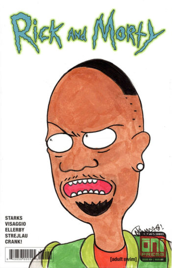 Image of BRAD OF RICK & MORTY SKETCH COVER ORIGINAL ART SIGNED MIKE DOHERTY
