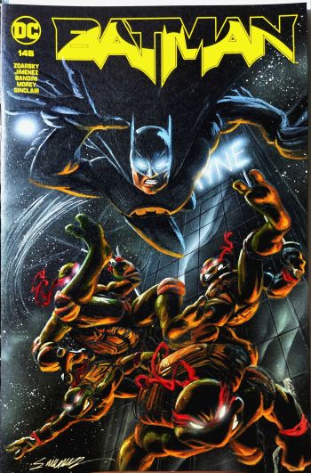Image of Batman / TMNT Acrylic Painting by Manu Silva