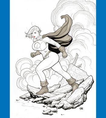 Image of Power Girl pinup by Frank Cho