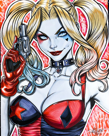 Image of ADA Harley Quinn A4 Original