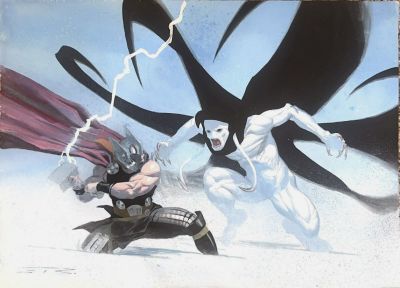 Image for Esad Ribic original comic art Thor vs Gorr