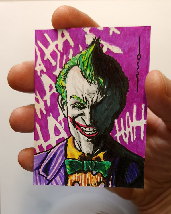 Joker Original Art Sketch Card Sketch Cards Auction by | Raremarq