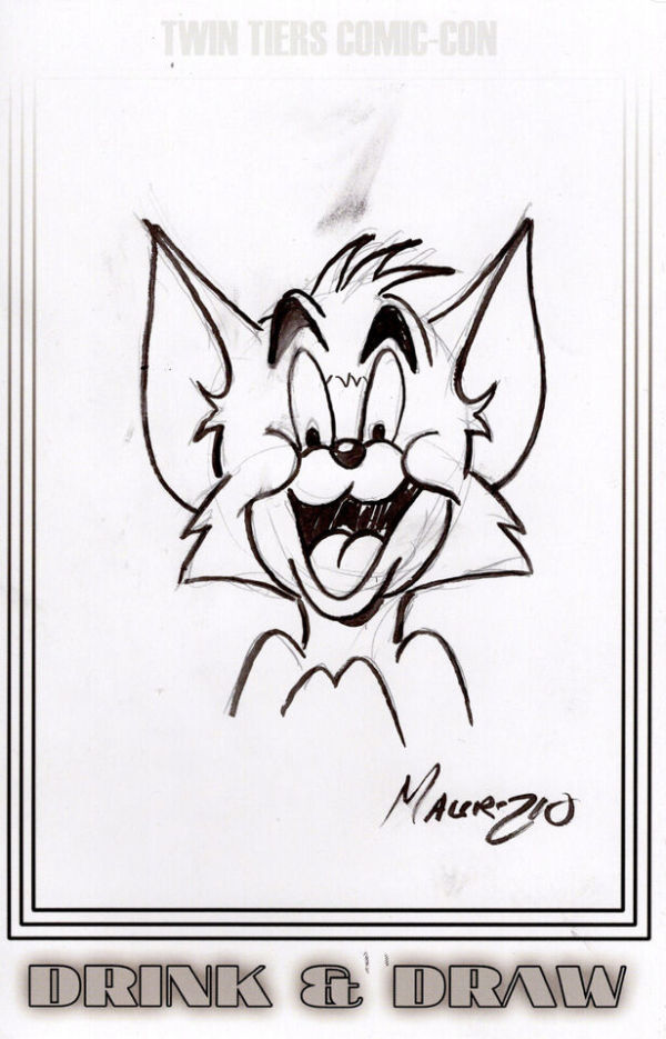 Image for TOM CAT INK SKETCH SIGNED RICHARD MAURIZIO