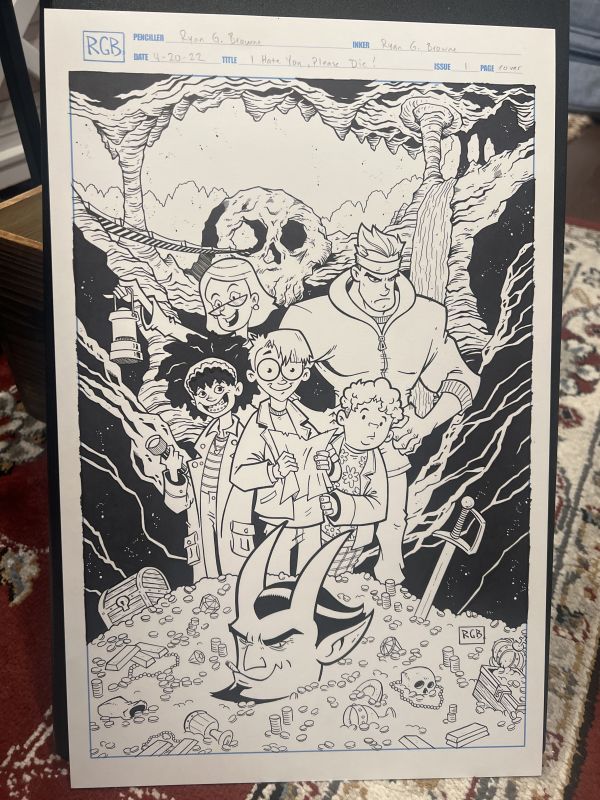 Image for I Hate You, Please Die #1 original cover art by Ryan G. Browne 