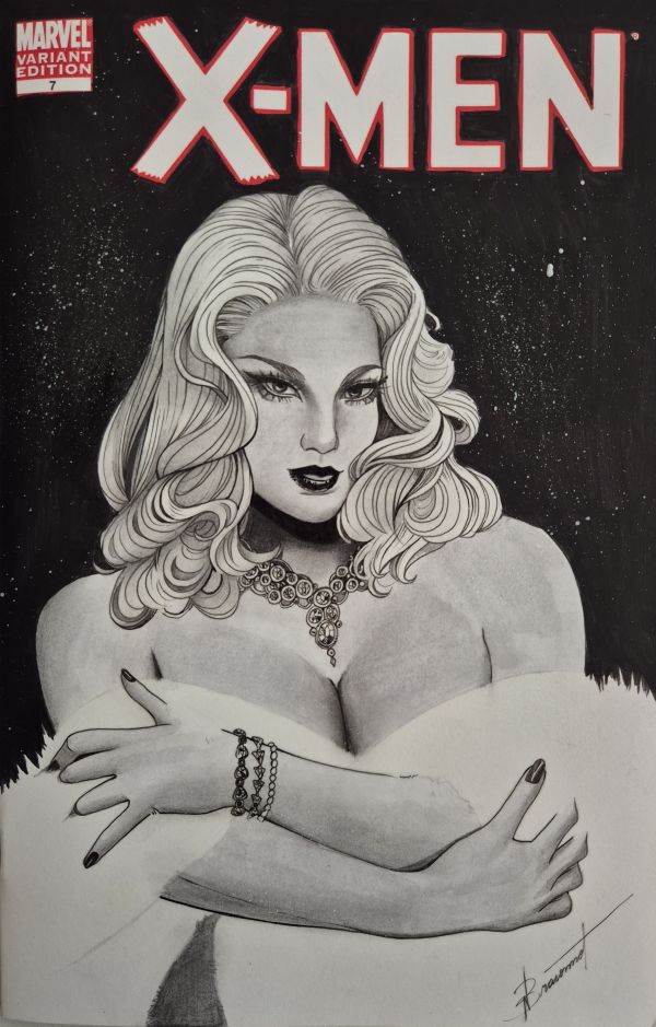 Image for Emma Frost Sketch Cover by Nathalie Braconnot
