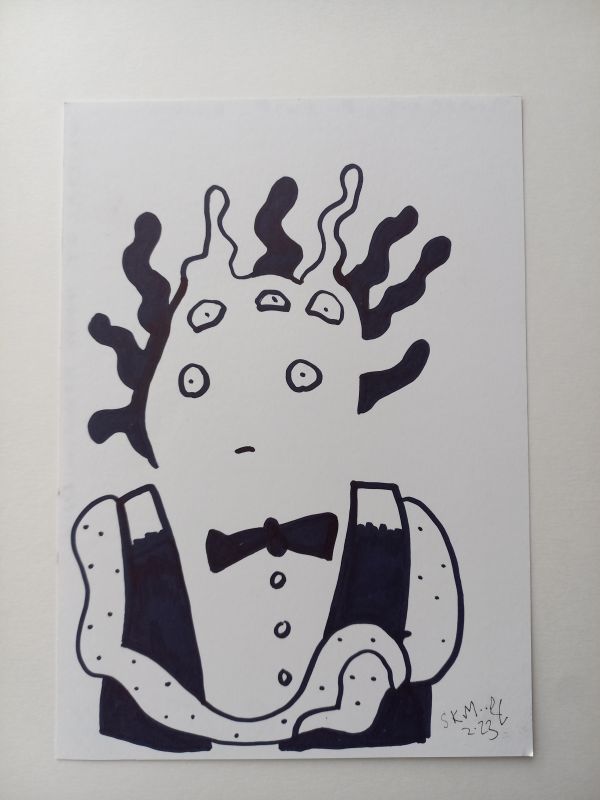 Image for Timorous P Flip Alien Waiter Sketch by S K Moore