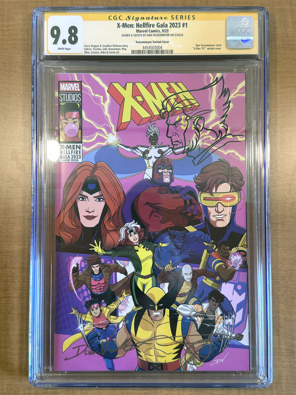 Image for CGC Signature Series 9.8 X-Men Hellfire Gala 1, 2023 with Wolverine sketch remark by Dan Veesenmeyer