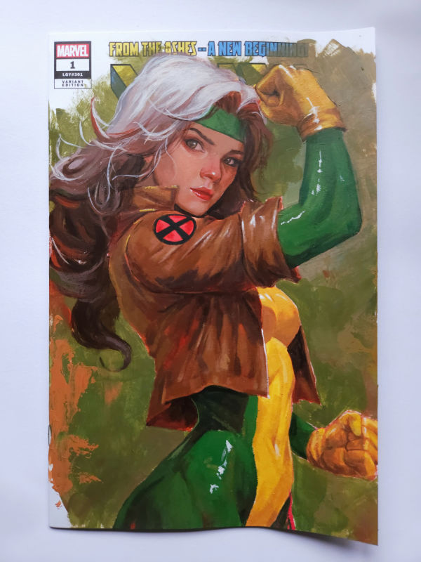 Image for Rogue - Acrylic painting on Blank Variant comic